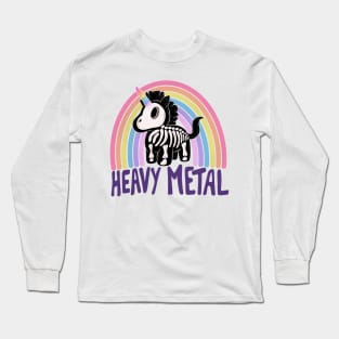 Heavy metal unicorn Long Sleeve T-Shirt